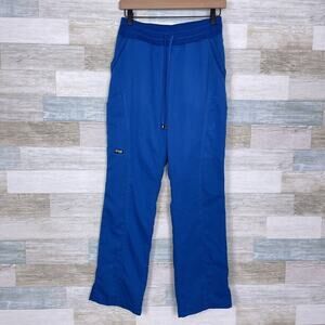 Greys Anatomy Avana Scrub Pants Blue Drawstring 4 Pockets GRP119 Womens Small